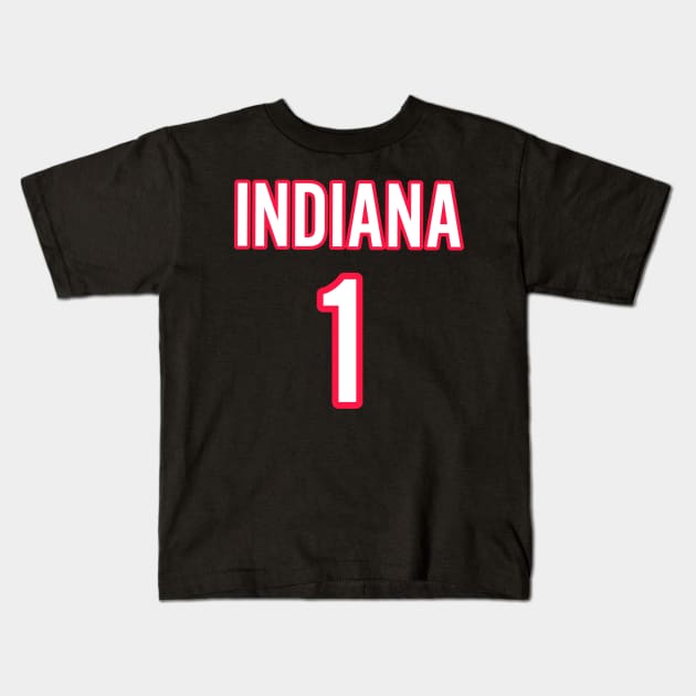 Indiana Basketball Kids T-Shirt by Cool Art Clothing